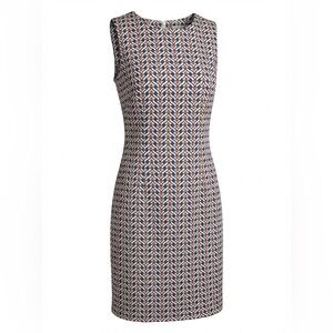 Serena & Lily Blue and Red Patterned Midi Dress